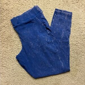 Torrid marled blue leggings with pockets